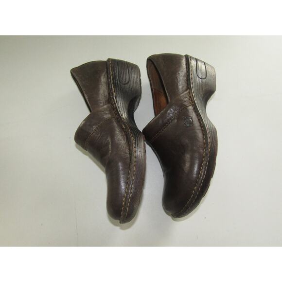 Børn Women’s Brown Leather Clogs Slip-On Shoes Size 9 / 40.5 Comfort Neutral - Picture 4 of 10